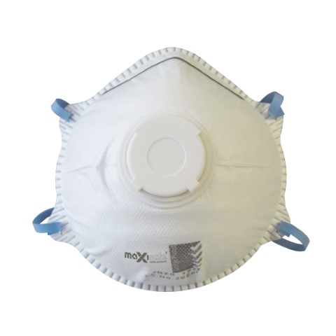 MAXISAFE RESPIRATOR CONICAL P2 WITH VALVE BOX OF 10 